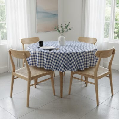 Comprar Mantel de Hule CUADROS AZUL PVC