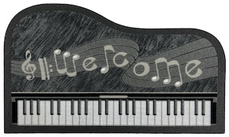comprar felpudo de goma reciclada en forma de piano
