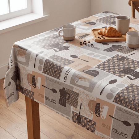 Comprar Mantel de hule COFFEE BEIGE PVC Protegido.
