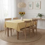 Comprar Mantel de hule CUADROS AMARILLOS PVC 90x140