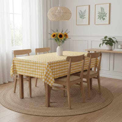 Comprar Mantel de hule CUADROS AMARILLOS PVC 90x140