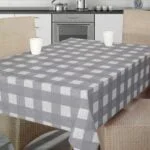 Comprar Mantel de hule CUADROS GRIS PVC