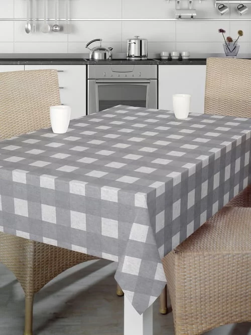 Comprar Mantel de hule CUADROS GRIS PVC