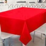 Comprar Mantel de hule ROJO LISO PVC protegido