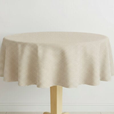 Comprar Mantel de tela resinada CUADROS BEIGE
