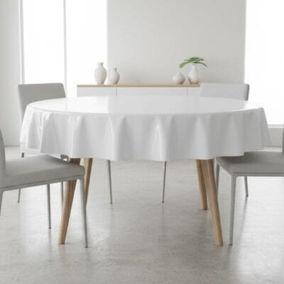 Comprar Mantel de hule BLANCO LISO PVC protegido