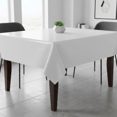 Comprar Mantel de hule BLANCO LISO PVC protegido