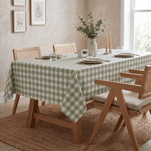 Comprar Mantel de hule CUADROS MENTA PVC